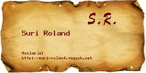 Suri Roland névjegykártya