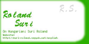 roland suri business card